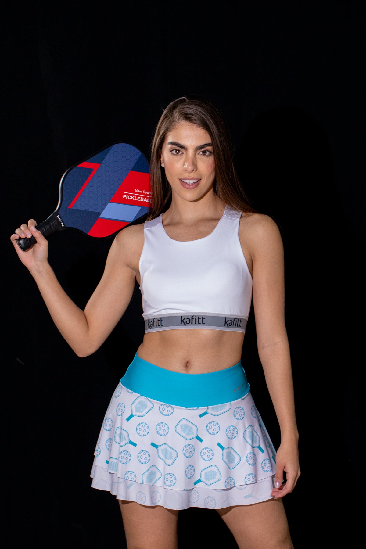 FALDA SHORT PÁDEL BLANCA LOGO TORNASOL
