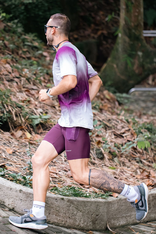 LICRA RUNNING SIN COSTURAS VINO HOMBRE
