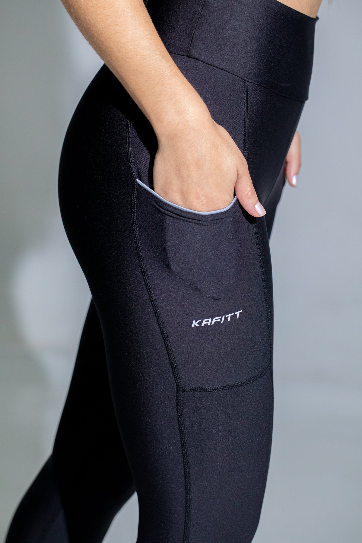 LICRA RUNNING REFLECTIVO NEGRA LARGA