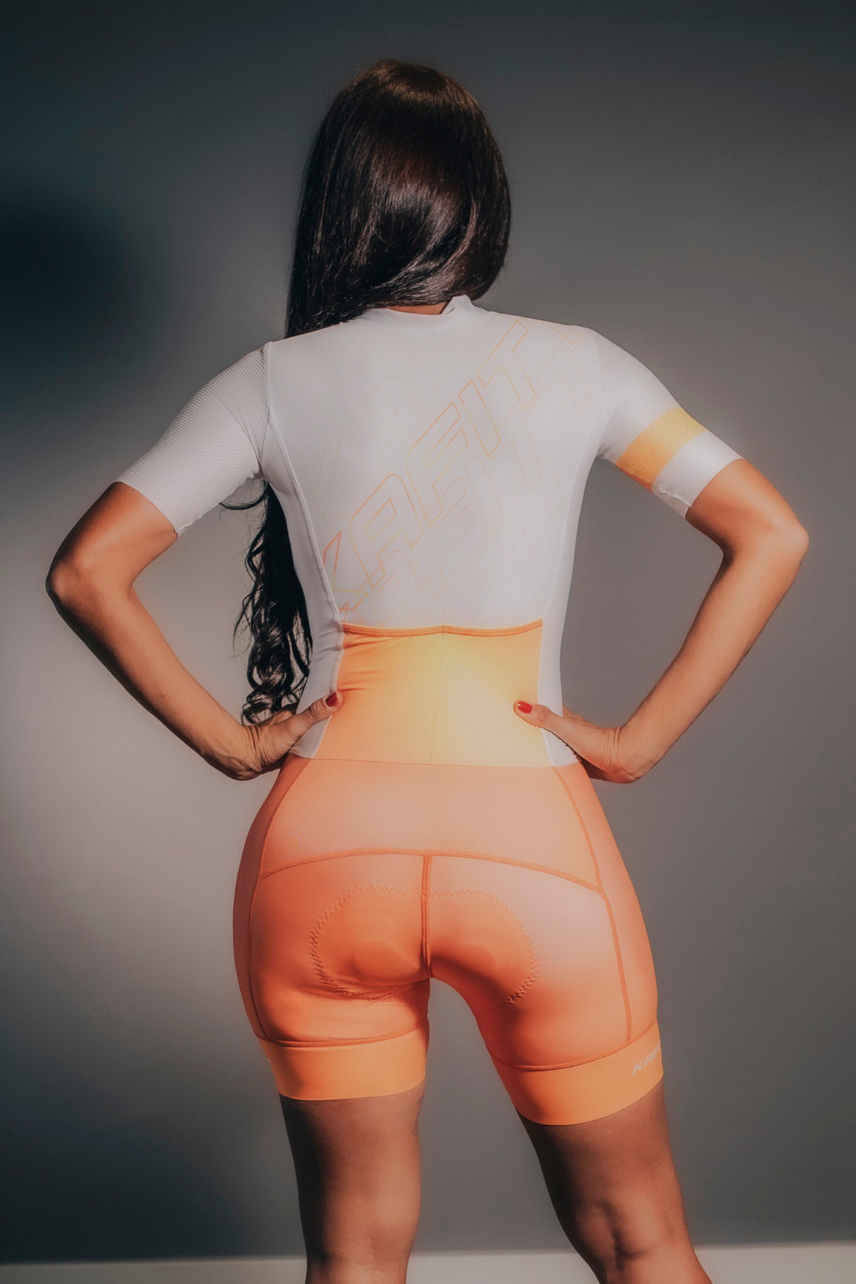 ENTERIZO DE CICLISMO MC MORPHO NARANJA
