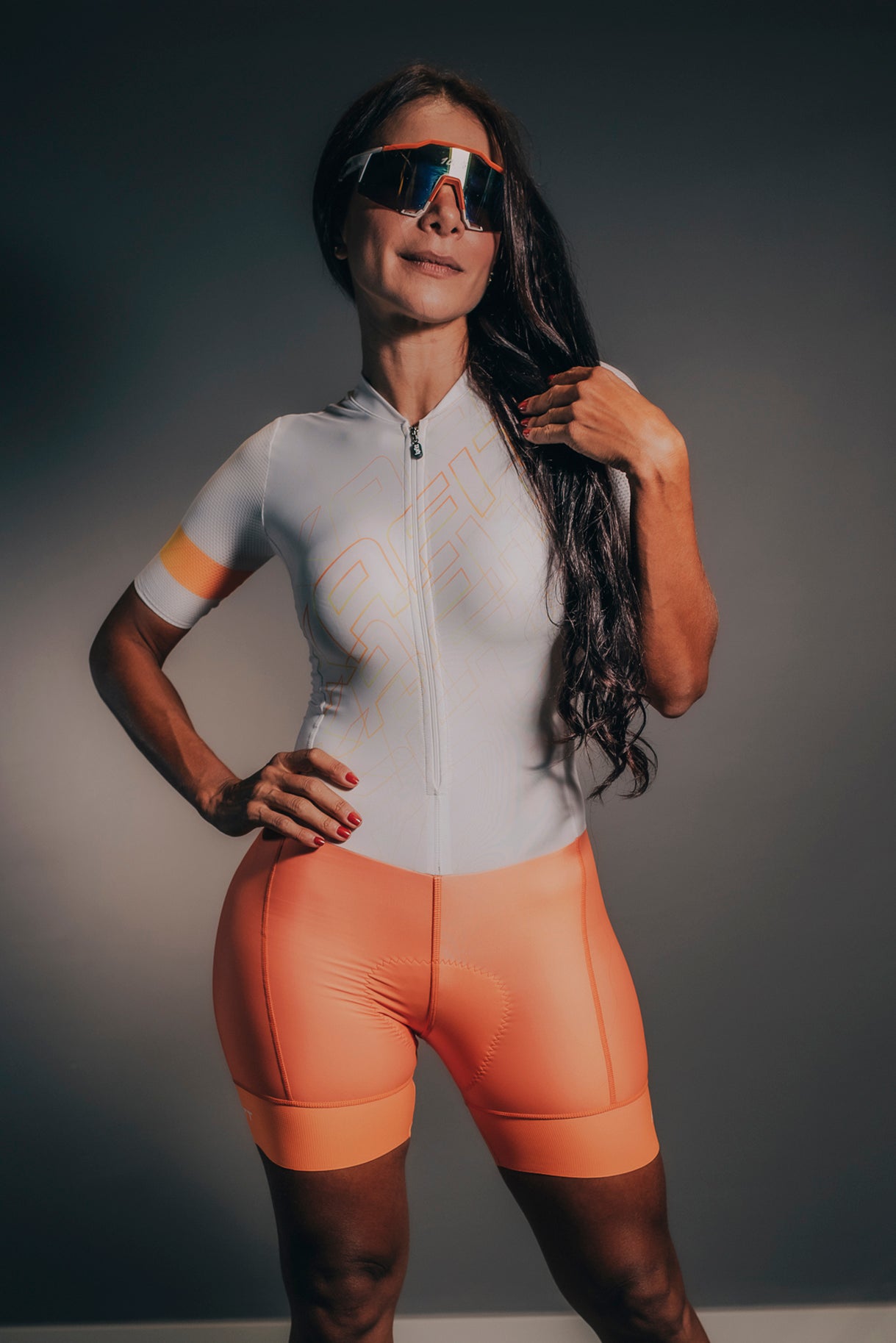ENTERIZO DE CICLISMO MC MORPHO NARANJA