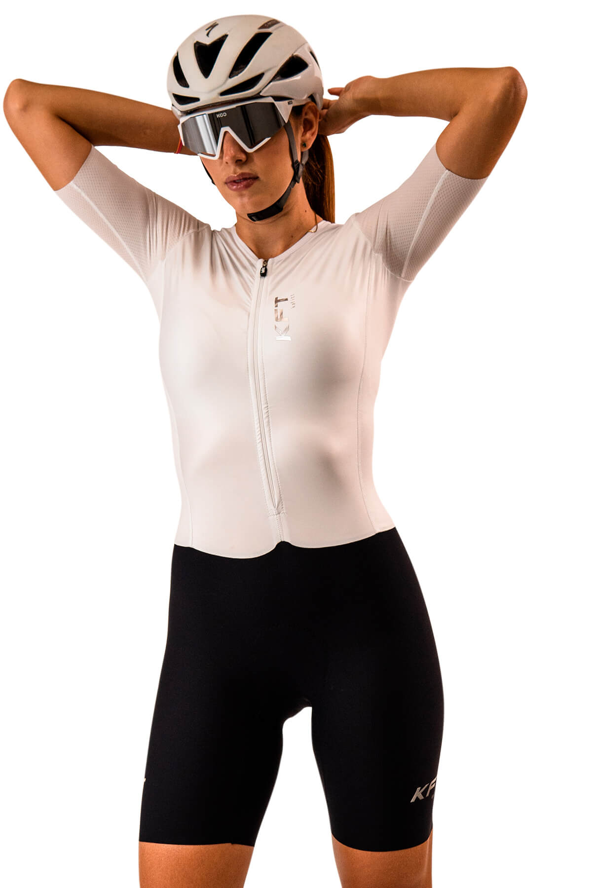 ENTERIZO DE CICLISMO LUXURY SLIM FIT BLANCO Y NEGRO