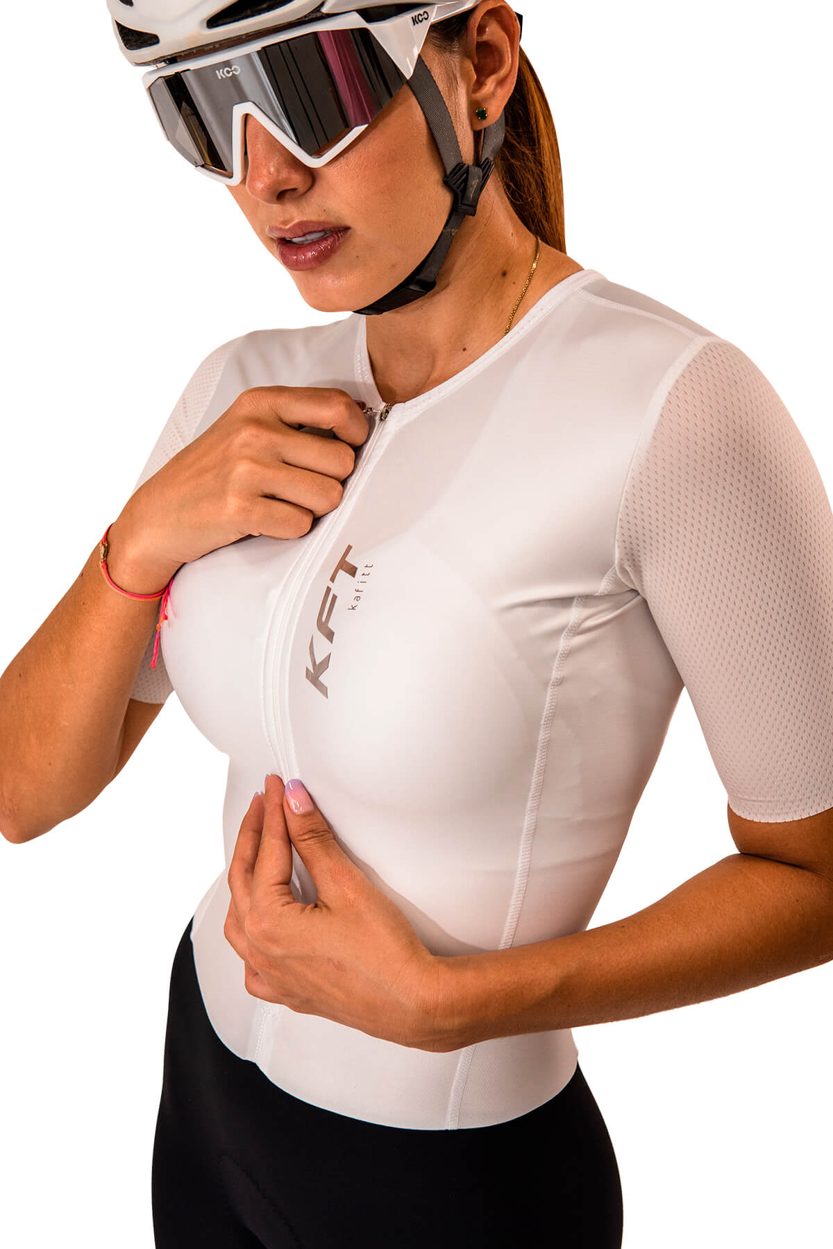 ENTERIZO DE CICLISMO LUXURY SLIM FIT BLANCO Y NEGRO