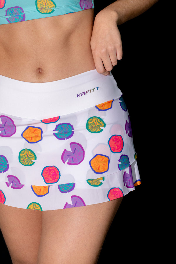 FALDA SHORT PÁDEL WOODS LOGO TORNASOL