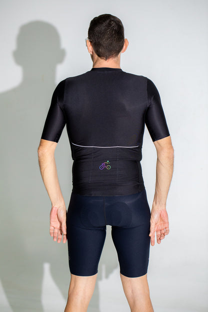 JERSEY CLÁSICO MC NEGRO LOGO TORNASOL HOMBRE