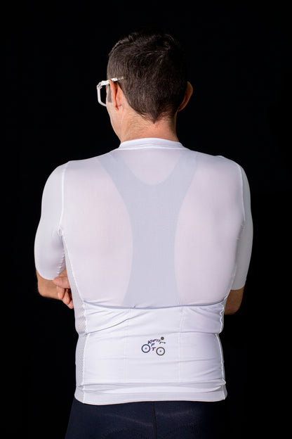 JERSEY CLÁSICO MC BLANCO LOGO TORNASOL HOMBRE