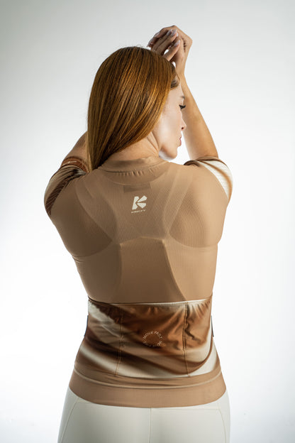Jersey Flowtech Beige Mujer